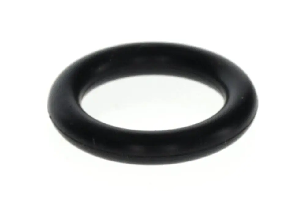 Schwarzer O-Ring von Bosch, runde Form mit einem inneren Durchmesser. Ideal für Dichtungsanwendungen in verschiedenen Geräten.